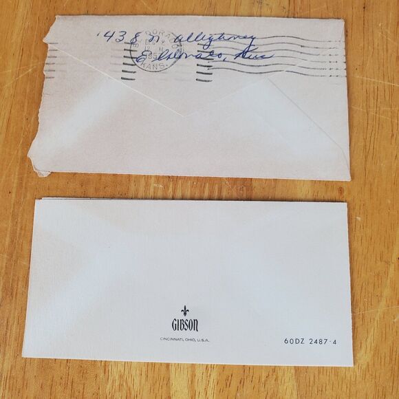 Gibson 1957 Bridal Shower Invitation With Envelope & Stamp El Dorado Kansas - Picture 2 of 4